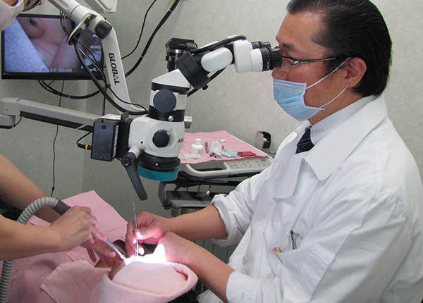 Trattamento con il microscopio
